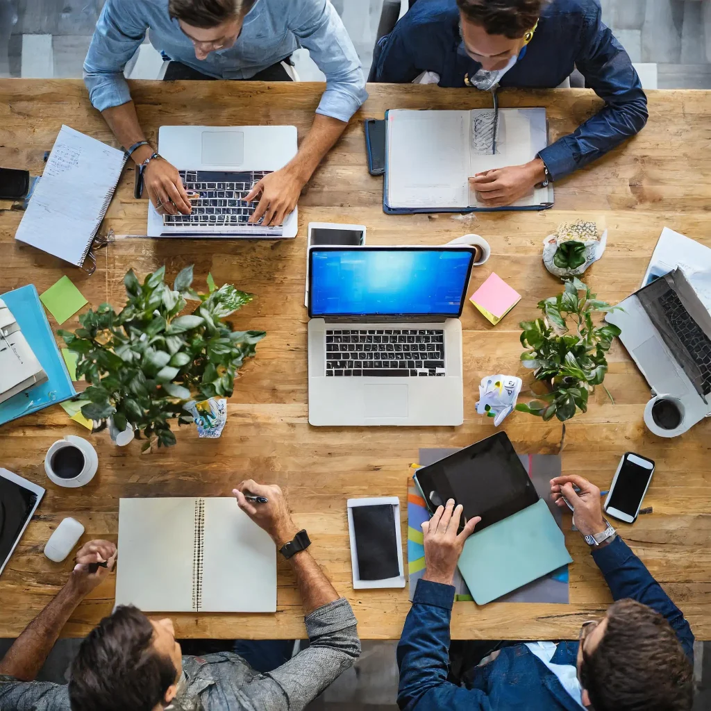 réunion d'équipe de travail